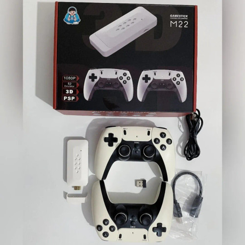 کنسول بازی Game Stick M22 GRD A همراه با دو دسته بی سیم و ظرفیت 64 گیگابایت حافظه داخلی
